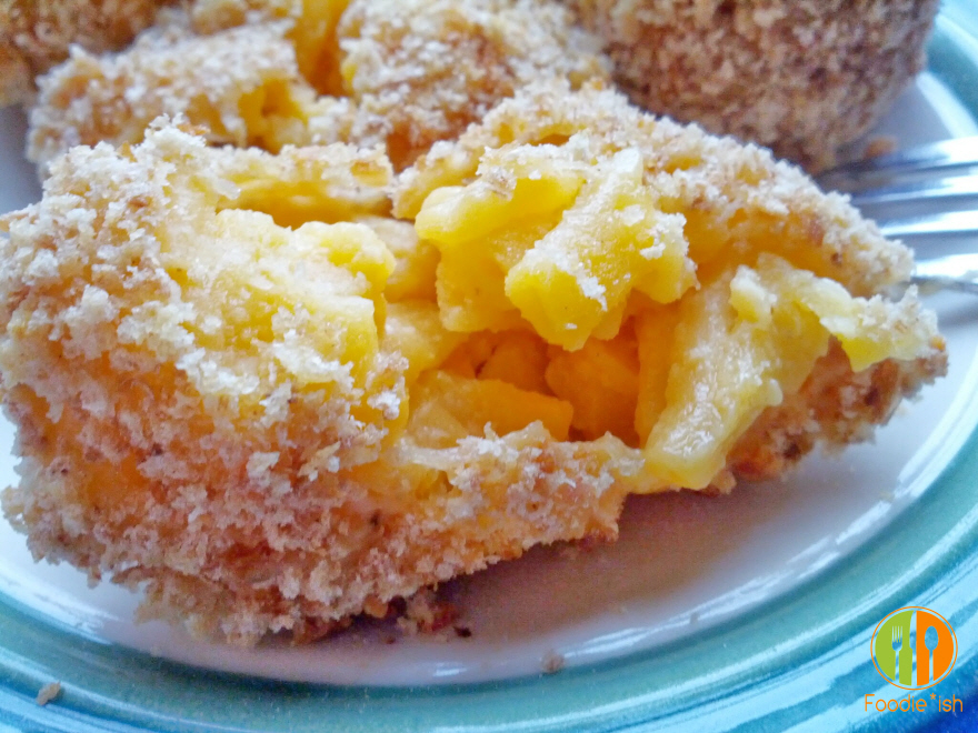 delicious oven-fried mac and cheese
