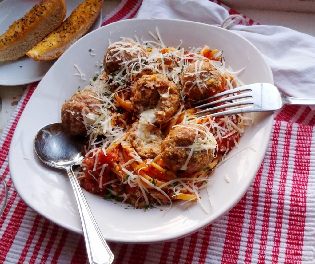 Mama mia, I love me a mozzarella stuffed turkey meatball Foodie*ish