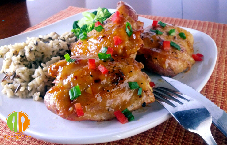 lightly sweet and perfectly tangy citrus glazed chicken thighs